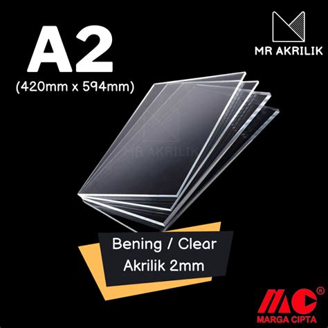 Jual Akrilik MC Bening A2 Tebal 2mm Shopee Indonesia