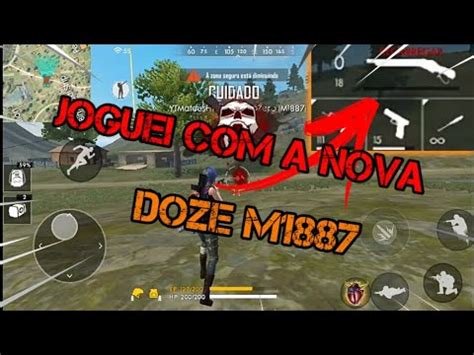 TESTANDO A NOVA ARMA DO FREE FIRE M1887 YouTube