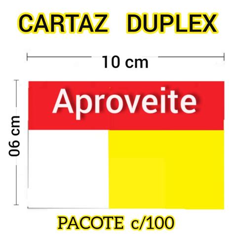 Cartaz Papel Duplex Oferta Aproveite Cm X Cm Pacote Folhas