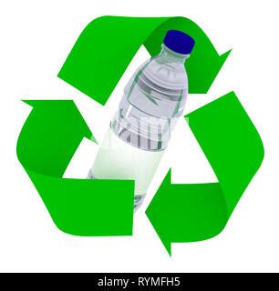 Reciclar cartel con botella de plástico aislado Fotografía de stock Alamy