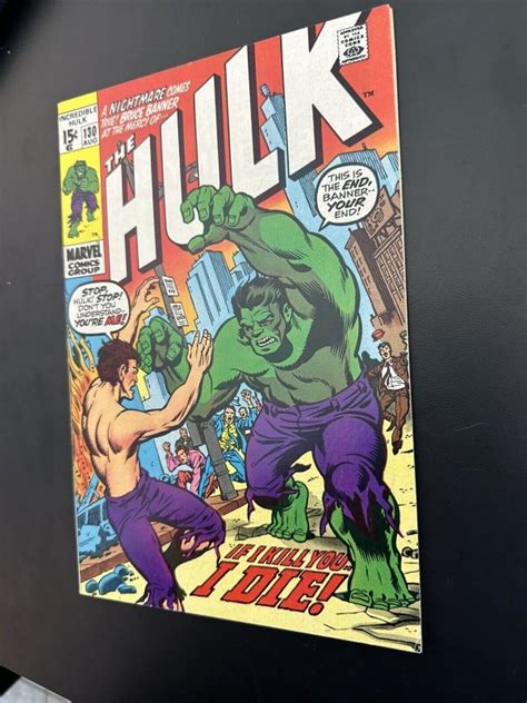 The Incredible Hulk 130 Vf Herb Trimpe Cover Marvel 1970 Comic