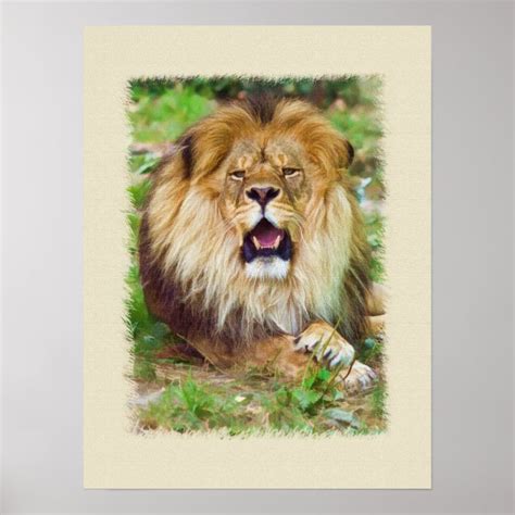 Roaring Lion Poster Zazzle