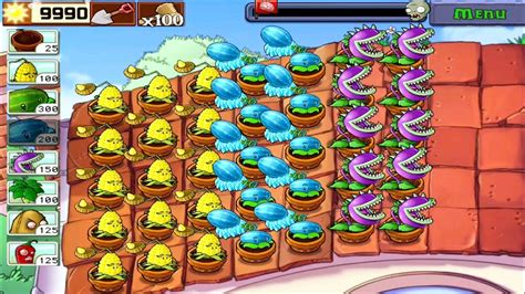 PVZ MOD LAST STAND GAMEPLAY KERNEL PULT WINTER MELON AND CHOMPER