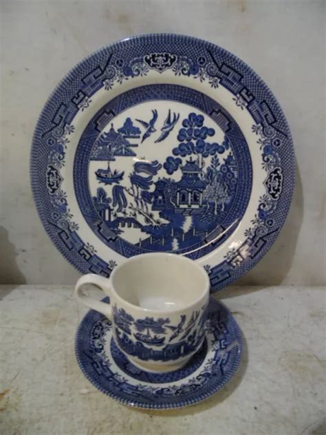 Churchill England Dinnerware Set Willow Pattern | Hot Sex Picture