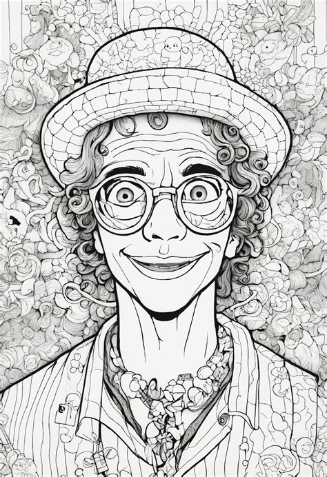 Lexica Coloring Page For Adults Whimsical Art Mad Magazine