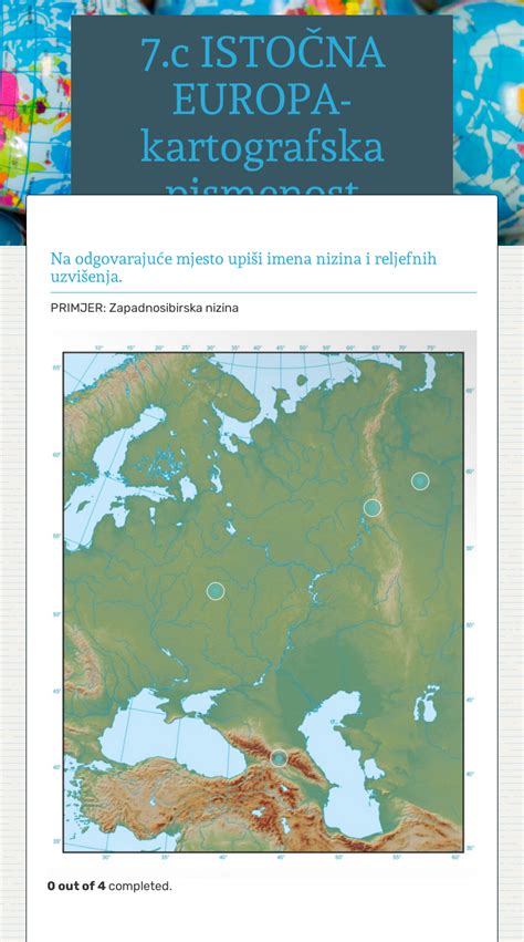 7c IstoČna Europa Kartografska Pismenost Interactive Worksheet By