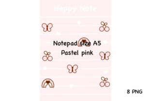 Pastel Pink Notepad Size A5 Graphic By SPsweet Creative Fabrica