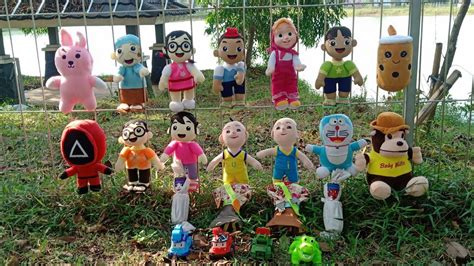 Temukan Mainan Ondel Ondel Pocong Upin Ipin Mobil Sekop Buaya Kak Ros