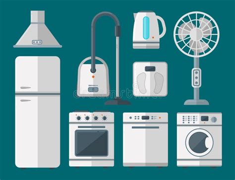 Kitchen Electrical Appliances Stock Vector Illustration Of Stuff