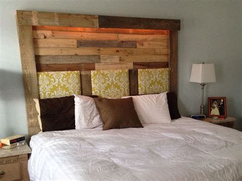 Diy Headboard with Pallett wood and fabric panels | Panel headboard ...