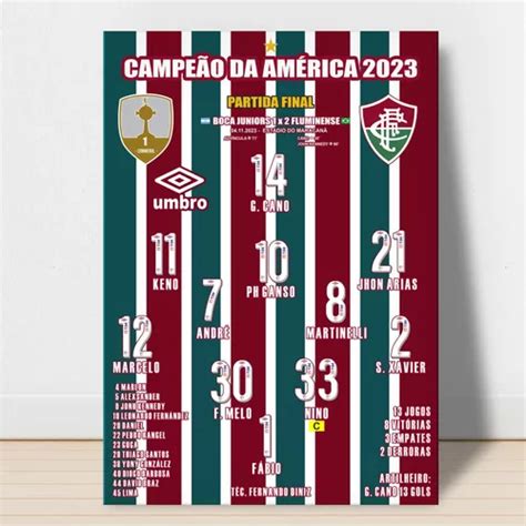 Quadro Placa Fluminense Campe O Da Libertadores Parcelamento Sem