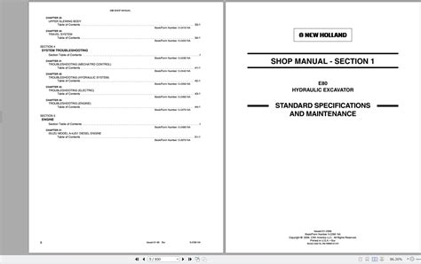 New Holland Hydraulic Excavator E Shop Manual Na