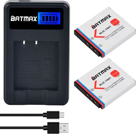 Amazon Batmax X Klic Battery Rapid Lcd Usb Charger For