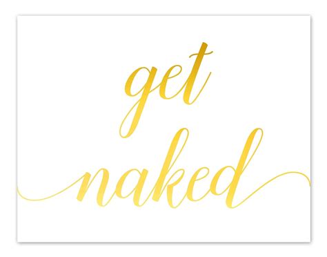 Amazon Get Naked Funny Bathroom Sign Gold Foil Print Girly Wall