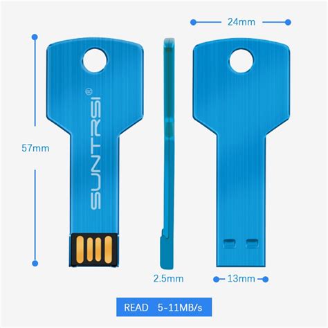 Suntrsi USB Flash Drive 64GB Key Pendrive 32GB Customized Logo Pen