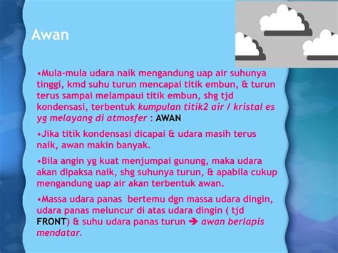 PPT KELEMBABAN UDARA AWAN PRESIPITASI PowerPoint Presentation Free