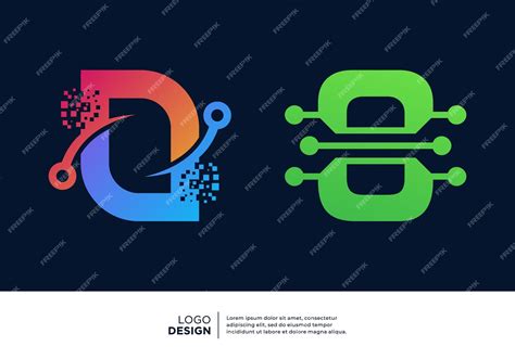 Premium Vector Set Of Number 0 Digital Data Connection Logo Design