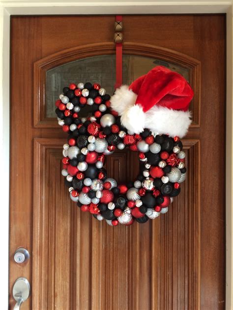 Mickey Christmas Wreath Mickey Mouse Disney Holiday Wreath | Etsy