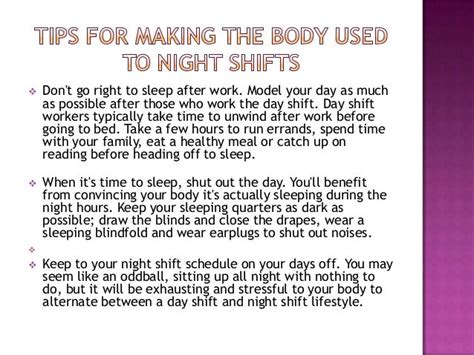 Nutrition For Night Shift Workers