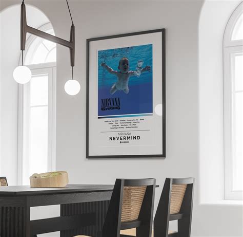 Nirvana Poster Nevermind Poster Album Poster Print 4 Color Wall Decor Poster Album Cover Rock