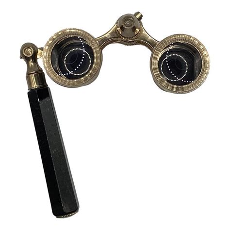 Vintage Traditional Black Brass Theater Opera Binocular Glasses With