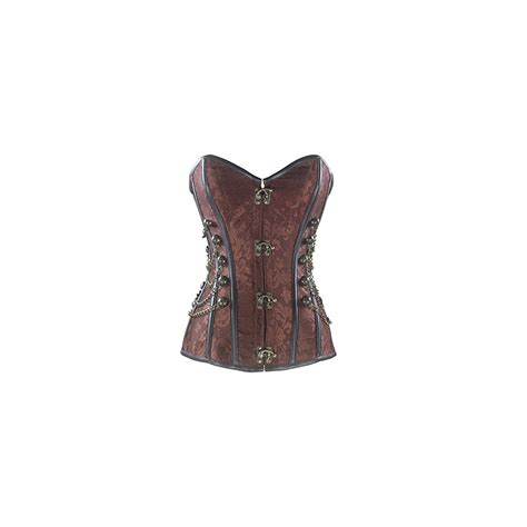 Kimring Women S Gothic Steampunk Jacquard Overbust Corset Vest With