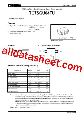 Tc Sgu Fu Datasheet Pdf Toshiba Semiconductor