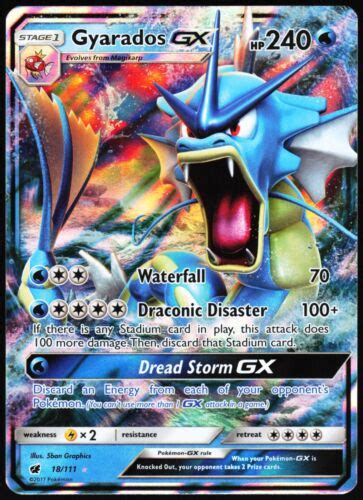 Gyarados Gx Holo 18111 Full Art Crimson Invasion Pokemon Card Nmm Ebay