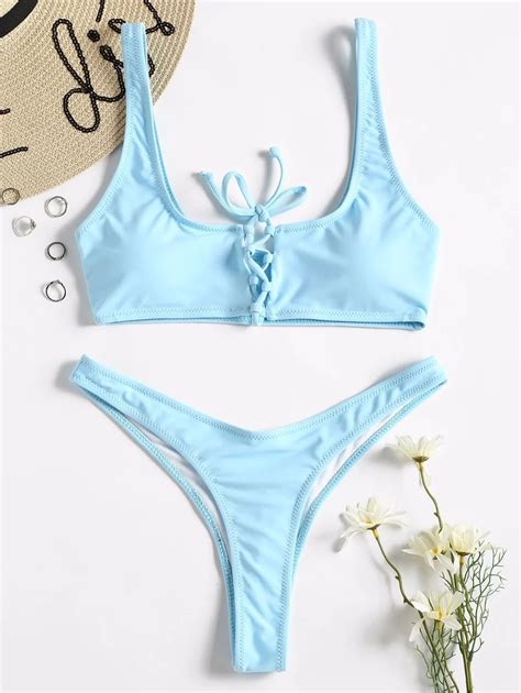 Sport Bikinis 2018 High Waist Bikini Set Sexy Solid Swimwear Women