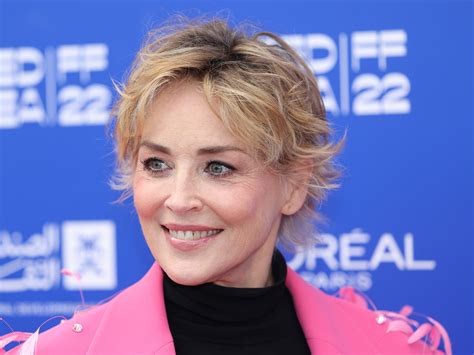 Sharon Stone Wears Head Turning Hot Pink Suit