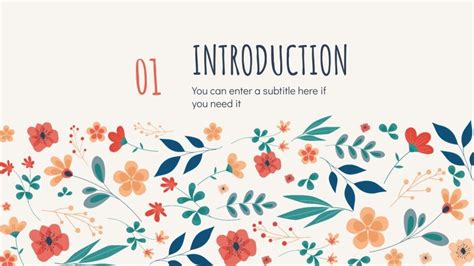 Floral Pattern Google Slides theme and PowerPoint template