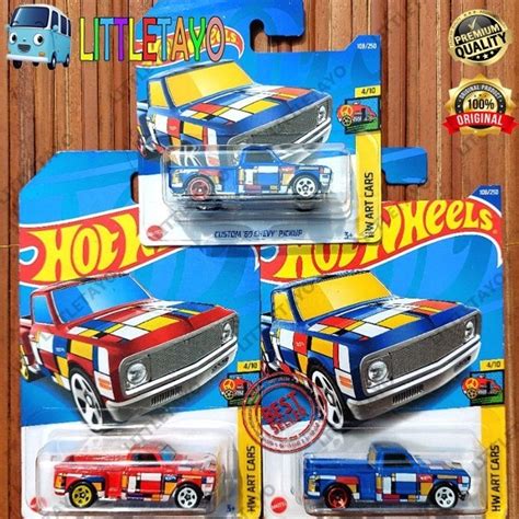 Jual HOTWHEELS CUSTOM 69 CHEVY PICKUP 2001 UNGU 2002 MERAH 2003 UNGU