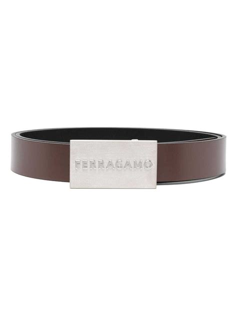 FERRAGAMO Logo-embossed Leather Belt - Brown | Editorialist