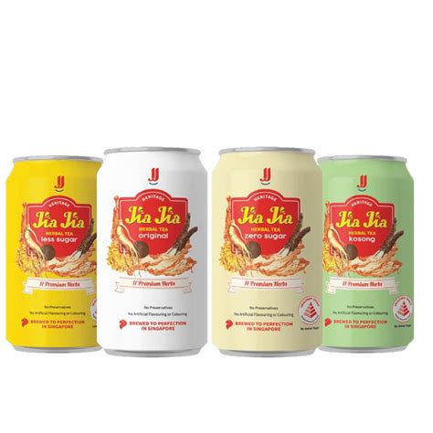 Bundle Of 24 300ml Jia Jia Herbal Tea Orignal Less Sugar No Sugar