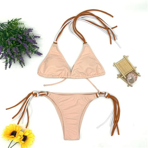 Tie Knot Two Piece Bikini Set Swimwear India