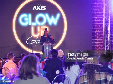 Collette Bowers Zinn Speaks Onstage During The 2023 Axis Glow Up Gala