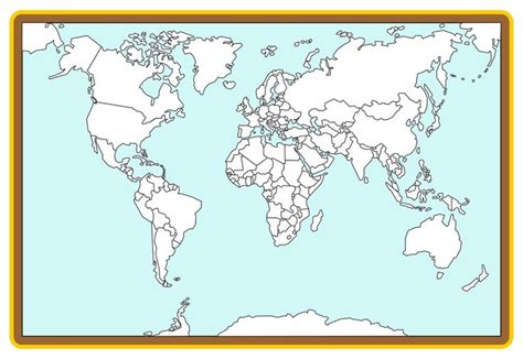 10 Best World Map Printable Template | World map printable, Cool world map, Template printable