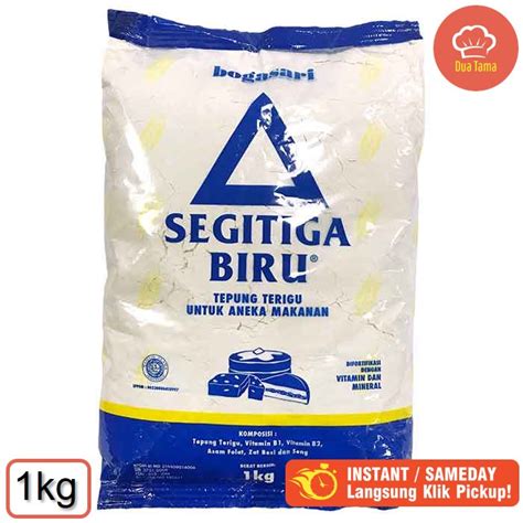 Jual Bogasari Tepung Terigu Segitiga Biru Premium 1 Kg Shopee Indonesia