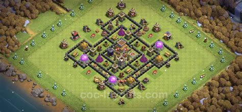 Base Th8 With Link Anti Air Dragon Max Levels Town Hall Level 8