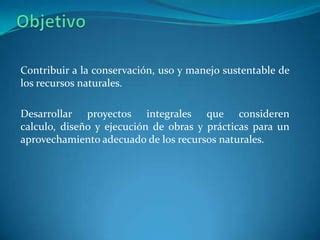 Conservación y uso sustentable de suelo y agua PPT