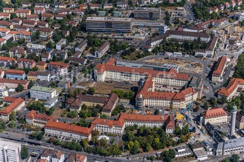 Würzburg von oben Universitätsklinikum UKW in Würzburg im Bundesland