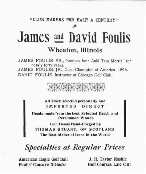 Society Of Golf Historians On Twitter An Ad For James And David