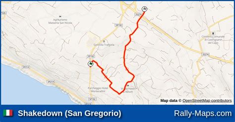 Shakedown San Gregorio Stage Map Rally Del Salento Cira