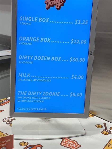 Menu Of Dirty Dough In Tempe AZ 85282