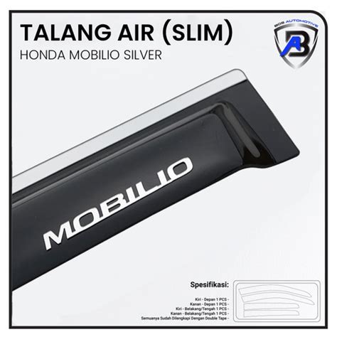 Jual Talang Air Pintu Mobil List Silver Chrome Honda Mobilio