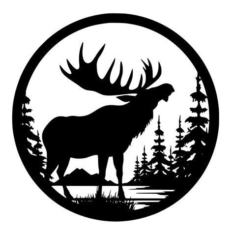 Instant Download Svg Moose Image For Cricut Silhouette Laser Machines