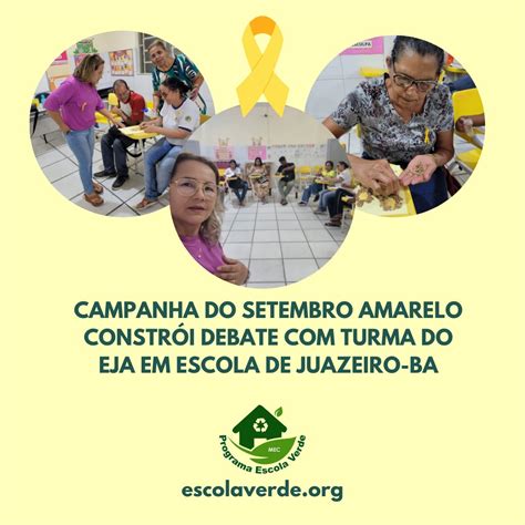 Campanha Do Setembro Amarelo Constr I Debate Turma Do Eja Em Escola