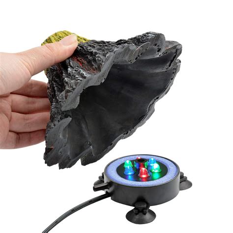 Nicrew Aquarium Volcano Ornament Kit Bubbler Decorations For Fish Tank