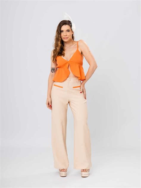 calça Nicole nude AERREE