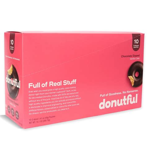 Donutful Chocolate Dipped Mini Donuts Snack Pack Premium